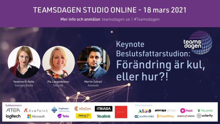 Keynote om förändringsledning
